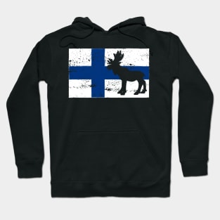 Finland flag moose Hoodie